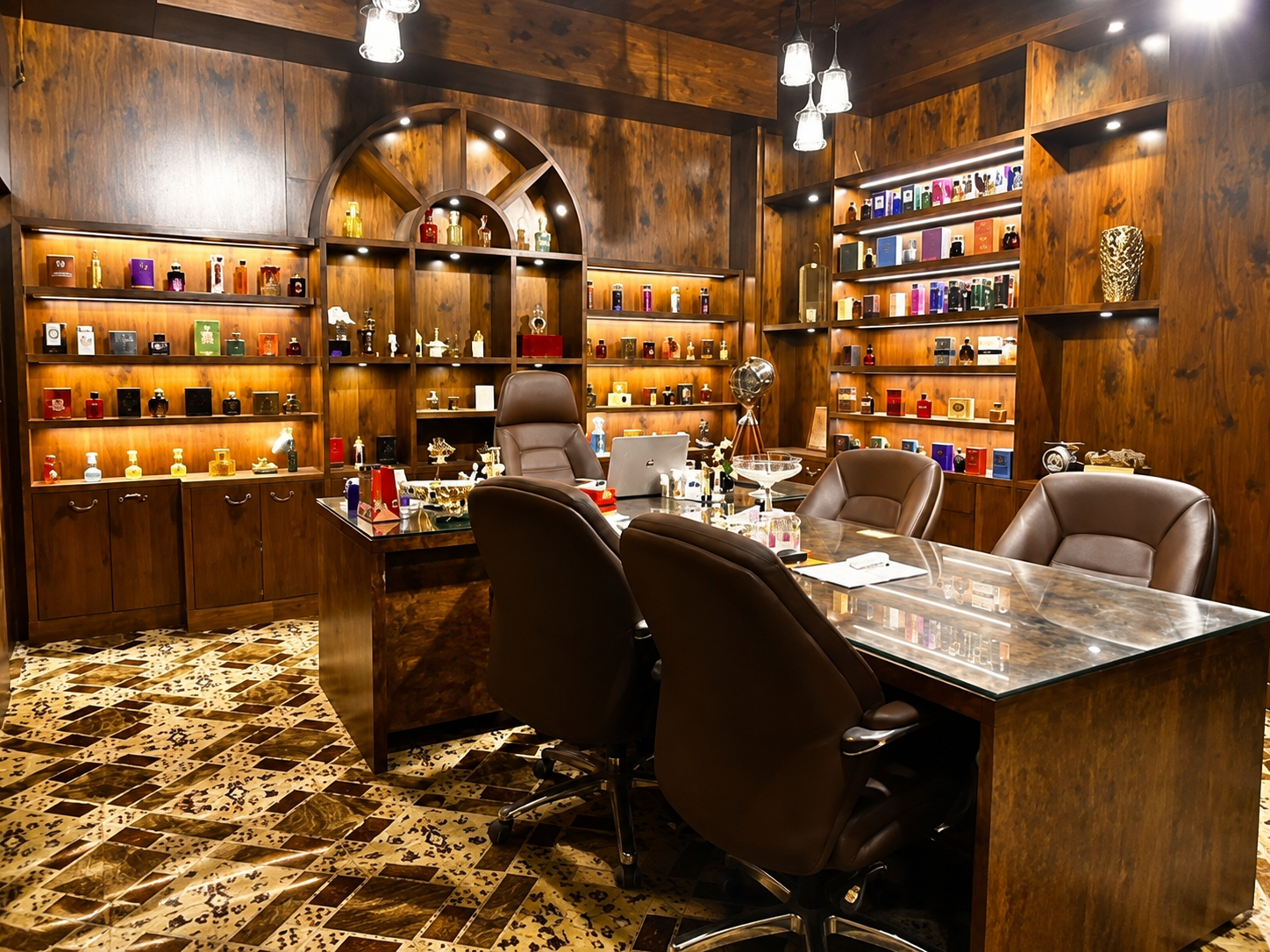 Timber-lined perfume retail boutique designed by MEMAAR